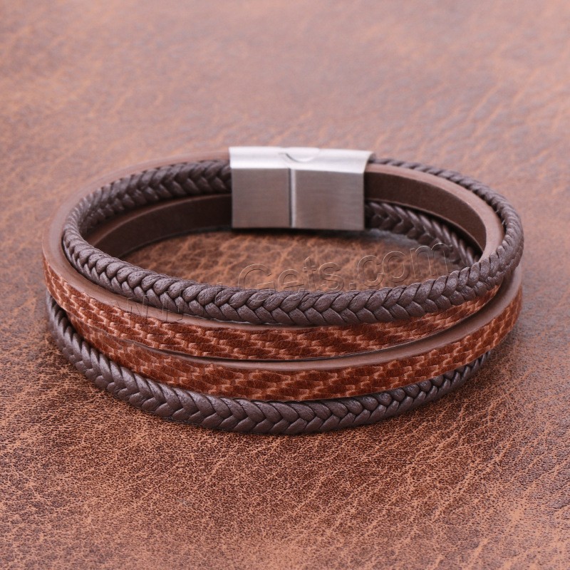 Mikrofaser PU Armband, mit 316 L Edelstahl, Vakuumbeschichtung, verschiedene Größen vorhanden & für den Menschen, keine, verkauft von PC