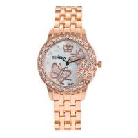 Women Wrist Watch, Zinc Alloy, with Glass & 304 Stainless Steel, waterproofless & Chinese movement & for woman & with rhinestone 40*8mm 