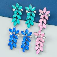 Zinc Alloy Rhinestone Drop Earring, fashion jewelry & for woman & with rhinestone 