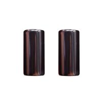 Schwarze Obsidian Perlen, Zylinder, poliert, DIY, schwarz, 8x18mm, ca. 21PCs/Strang, verkauft von Strang