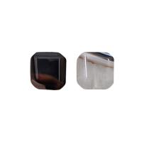 Agate Beads, Square, polished, DIY, mixed colors Approx 