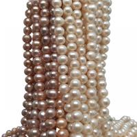 淡水養殖の真円真珠, 天然有核フレッシュウォーターパール, ラウンド形, DIY, 無色, 6-7mm, 長さ:約 14.2 インチ, 売り手 ストランド