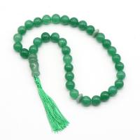 Rosary Necklace, Gemstone, with Polyester, Round, polished 12mm Approx 11.8 Inch 