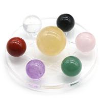 Gemstone Ball Sphere, with Acrylic, Round, polished, for home and office, mixed colors 