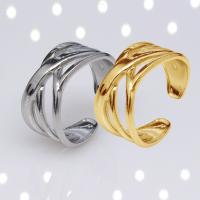 acero inoxidable 304 Anillo de dedo Cuff, Recubrimiento iónico al vacío, Joyería & unisexo, más colores para la opción, 10mm, Vendido por UD