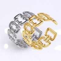 304 Stainless Steel Cuff Finger Ring, Vacuum Ion Plating, fashion jewelry & for woman 9mm 