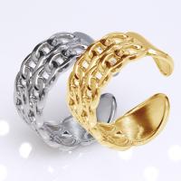 304 Stainless Steel Cuff Finger Ring, Vacuum Ion Plating, fashion jewelry & for man 10mm 