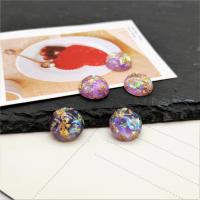 Fashion Resin Cabochons, with Gold Foil, Dome, epoxy gel, DIY 