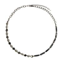 Gemstone Necklaces, Titanium Steel, with Gemstone, with 5cm extender chain, fashion jewelry & for woman cm 
