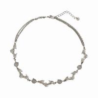 Titanium Steel Jewelry Necklace, with Zinc Alloy, with 6cm extender chain, silver color plated, fashion jewelry & for woman, silver color cm 