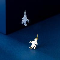 Sterling Silver Pendants, 925 Sterling Silver, Unicorn, plated 
