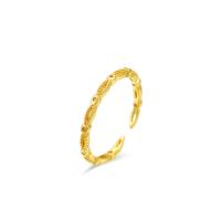 925 Sterling Silver Cuff Finger Ring, 18K gold plated, adjustable & for woman 16.5mm, US Ring 