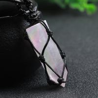 Rose Quartz Necklace, with Wax Cord & Zinc Alloy, polished, fashion jewelry & Unisex, 4-5cm Approx 14 Inch 