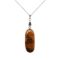 Tiger Eye Pendants, Oval, for woman, yellow, 10-30x20-50mm 