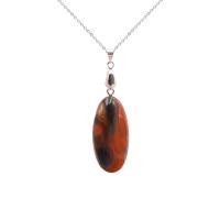 Gemstone Jewelry Pendant, Chicken-blood Stone, Oval, for woman, red, 10-30x20-50mm 