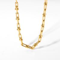 Halskette, 304 Edelstahl, mit Verlängerungskettchen von 1.97inch, 18K vergoldet, Modeschmuck & für Frau, goldfarben, 4.88mm, Länge:ca. 16.14 ZollInch, verkauft von Strang