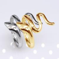 304 Edelstahl Open -Finger-Ring, Schlange, Vakuum-Ionen-Beschichtung, Modeschmuck & unisex, keine, 22mm, verkauft von PC