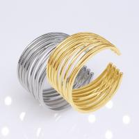 acero inoxidable 304 Anillo de dedo Cuff, Recubrimiento iónico al vacío, Joyería & unisexo, más colores para la opción, 15mm, Vendido por UD