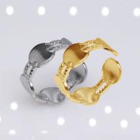 acero inoxidable 304 Anillo de dedo Cuff, Recubrimiento iónico al vacío, Joyería & para mujer, más colores para la opción, 8mm, Vendido por UD