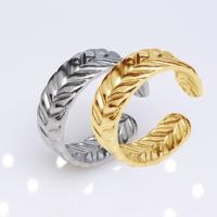 acero inoxidable 304 Anillo de dedo Cuff, Recubrimiento iónico al vacío, Joyería & unisexo, más colores para la opción, 7mm, Vendido por UD