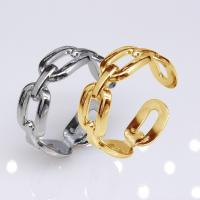 acero inoxidable 304 Anillo de dedo Cuff, Recubrimiento iónico al vacío, Joyería & unisexo, más colores para la opción, 7mm, Vendido por UD