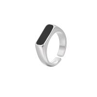 Латунь Манжеты палец кольцо, плакирован серебром, ювелирные изделия моды & Мужская, серебряный, 19mm, продается PC