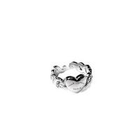 銅 オープン指輪, シルバーメッキ, ファッションジュエリー & 異なるスタイルを選択 & 女性用, シルバー, 16mm, 売り手 パソコン