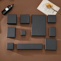 Boîte Cadeau de bijoux, papier, avec Éponge, normes différentes pour le choix, noire, Vendu par PC