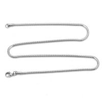 Titanium Steel Chain Necklace, electrolyzation, Unisex & snake chain, original color 