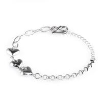 Sterling Silver Bracelets, 925 Sterling Silver, with 1.96 inch extender chain, imitation Thailand Silver & for woman, silver color Approx 6.69 Inch 