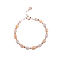 Zinc Alloy Pearl Bracelets, with Freshwater Pearl, with 1.97inch extender chain, fashion jewelry & for woman Approx 8.27 Inch 