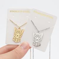 Stainless Steel Jewelry Necklace, 304 Stainless Steel, Cat, Vacuum Ion Plating, fashion jewelry & for woman cm 