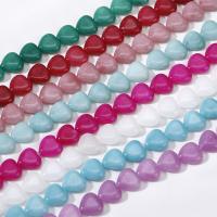 Gefärbter Marmor Perlen, Herz, DIY, keine, 12x13mm, verkauft von PC