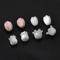 Dyed Shell Beads, Flower, Carved, DIY 