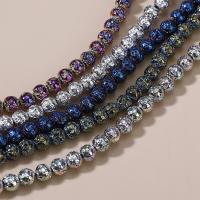 Multicolor Lava Perlen, rund, plattiert, DIY & verschiedene Größen vorhanden, keine, verkauft von Strang