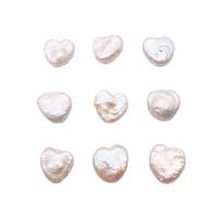 Naturel d'eau douce perles, perle d'eau douce cultivée, coeur, poli, DIY, blanc, 12mm, Vendu par PC