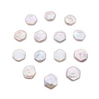 Natural Freshwater Pearl Loose Beads, Hexagon, polished, DIY, white, 12mm 