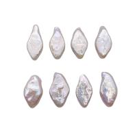 Natural Freshwater Pearl Loose Beads, Rhombus, polished, DIY, white, 9x16-20mm 