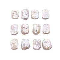 Natural Freshwater Pearl Loose Beads, Square, polished, DIY, white 