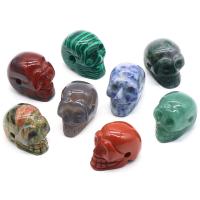 Gemstone ювелирные изделия Кулон, Полудрагоценный камень, Череп, полированный, DIY & различные материалы для выбора, Много цветов для выбора продается PC