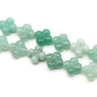 Mixed Gemstone Beads, Four Leaf Clover, Carved, DIY 14mm, Approx 