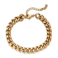 Stainless Steel Chain Bracelets, 304 Stainless Steel, with 1.97inch extender chain, Vacuum Ion Plating, fashion jewelry & for woman 8mm Approx 6.69 Inch 