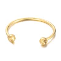 Stainless Steel Cuff Bangle, 304 Stainless Steel, fashion jewelry & for woman, golden, 3.3mm, Inner Approx 58mm 