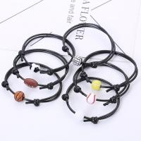 Acrylic Bracelets, Wax Cord, with Acrylic, Round, Adjustable & fashion jewelry cm 
