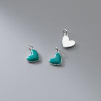 Sterling Silver Heart Pendants, 925 Sterling Silver, high quality plated, epoxy gel 