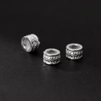 Sterling Silber Spacer Perlen, 925er Sterling Silber, plattiert, stumpfmatt, keine, 8mm, verkauft von PC