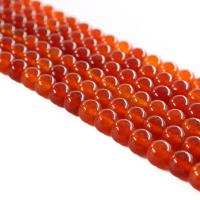 Dyed Marble Beads, Round, polished agate red Approx 15 Inch 