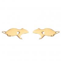 Stainless Steel Stud Earring, 304 Stainless Steel, Mouse, Vacuum Ion Plating, fashion jewelry & for woman 