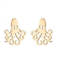 Stainless Steel Stud Earring, 304 Stainless Steel, Octopus, Vacuum Ion Plating, fashion jewelry & for woman 