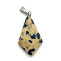 Gemstone Jewelry Pendant, Natural Stone, Rhombus, Unisex 